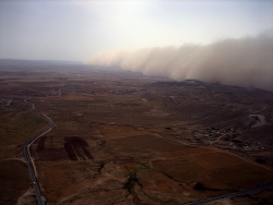 Sandstorm in Israeli Negev